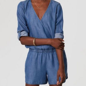 Ann Taylor LOFT Denim romper size 10